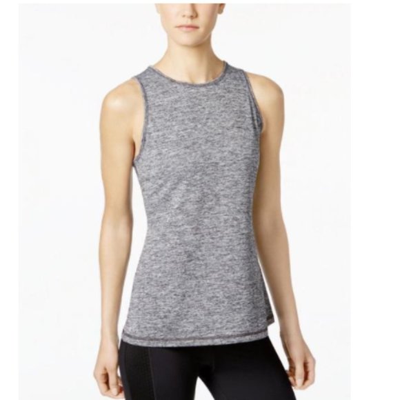 Ideology Heathered Keyhole-Back Tank Top Lavender - Picture 1 of 2